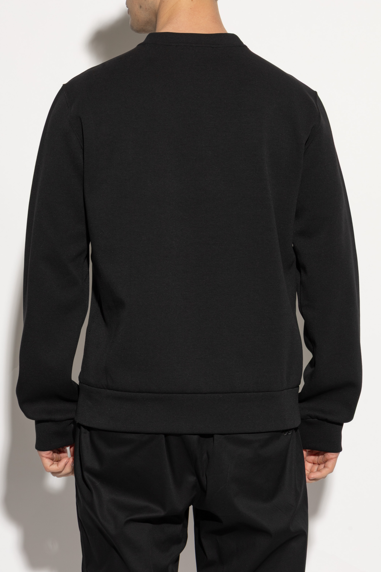 Black Sweatshirt with logo embroidered with lurex thread